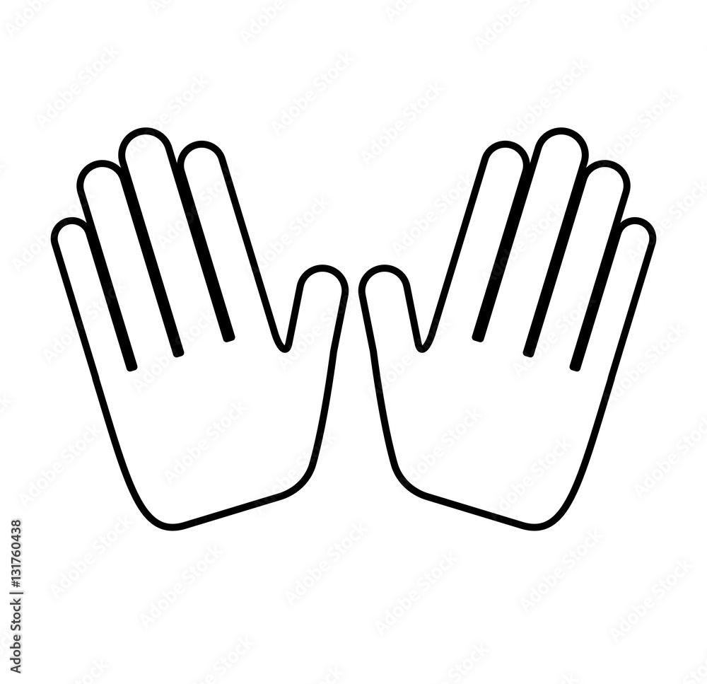 Obraz premium hands human made icon vector illustration design