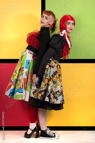 Pop art fashion girls