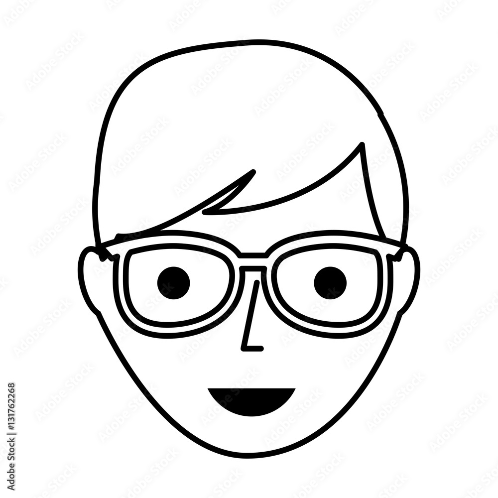 young man avatar character vector illustration design