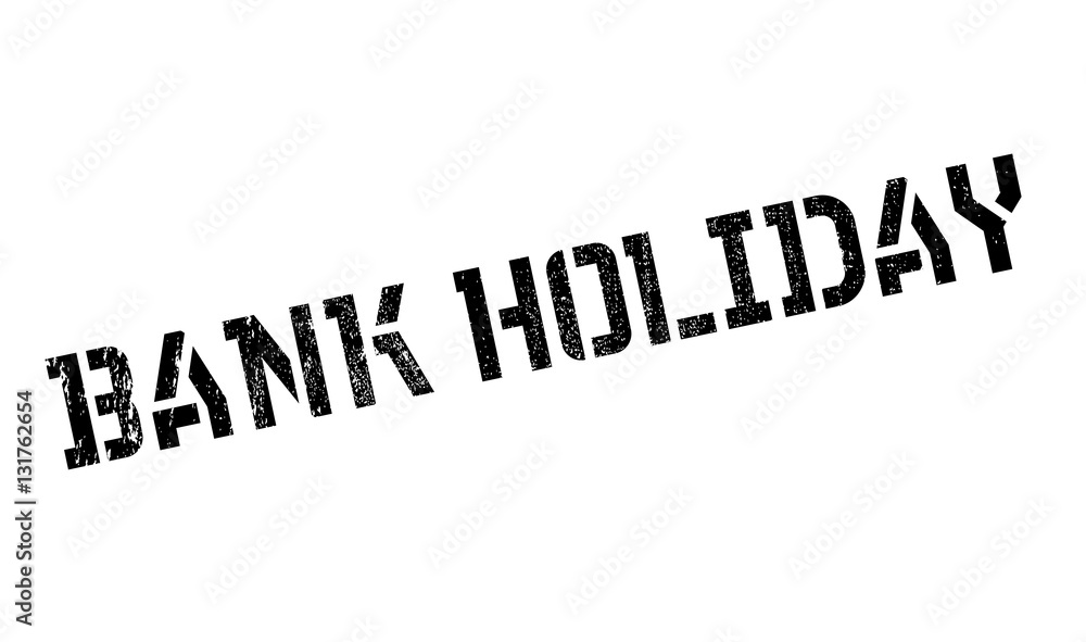 Bank holiday stamp. Grunge design with dust scratches. Effects can be easily removed for a clean, crisp look. Color is easily changed. Bank holiday stamp. Grunge design with dust scratches. Effects can be easily removed for a clean, crisp look. Color is easily changed.