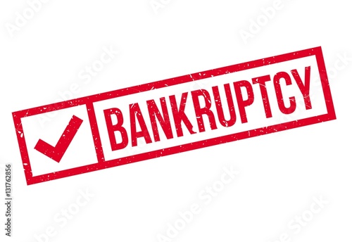 Bankruptcy stamp. Grunge design with dust scratches. Effects can be easily removed for a clean, crisp look. Color is easily changed.