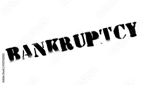 Bankruptcy stamp. Grunge design with dust scratches. Effects can be easily removed for a clean, crisp look. Color is easily changed.