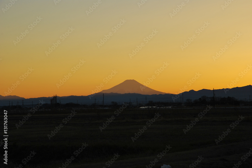 埼玉県桶川市からの富士山