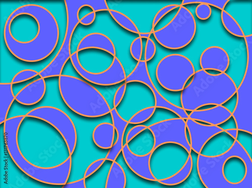 Circles Cut-out Blue
