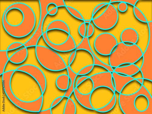 Circles Cut-out Orange and Yellow