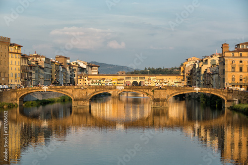 bridge, Italy, Tuscany, Florence, building, architecture, river, Arno, historic, travel, tourism, icon, landmark, medieval, stone, arch, Vecchio, Trinita
