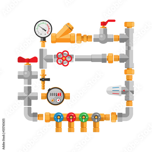 Wallpaper Mural Pipes vector icons isolated. Torontodigital.ca