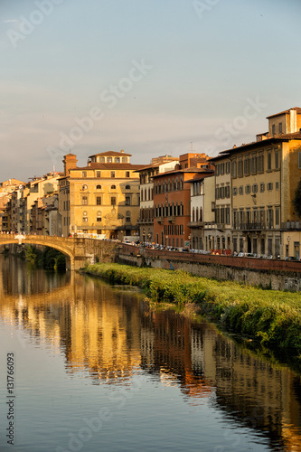 Buildings along the Arno River