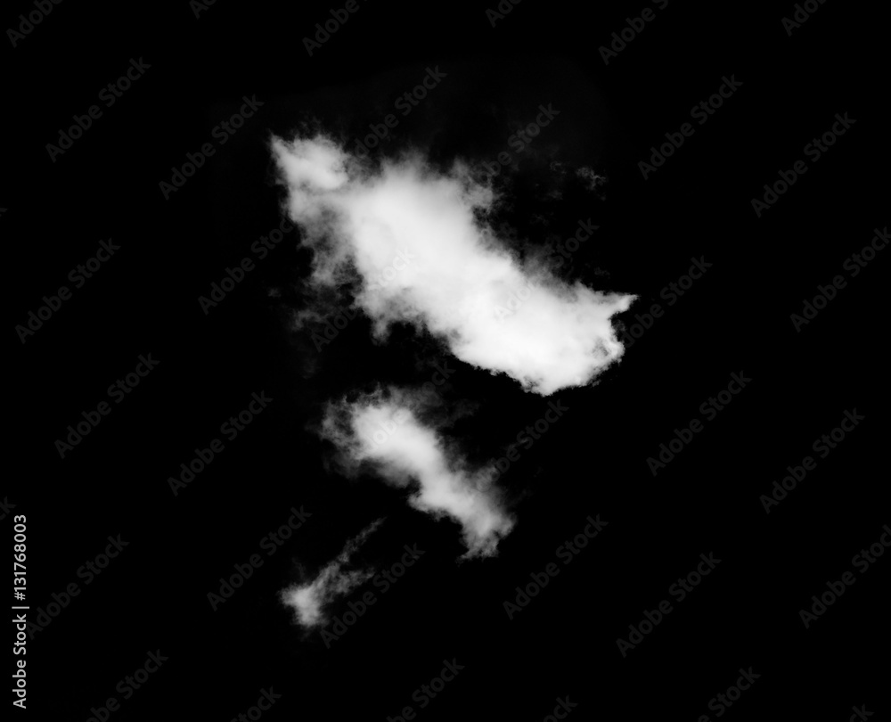 Clouds on black background Clouds on black background