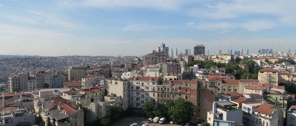 City Skyline of Istanbul at Beyoglu and Galata District