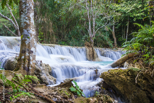 Kuang Si Waterfalls  Luang Phrabang  Laos.