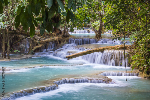 Kuang Si Waterfalls  Luang Phrabang  Laos.
