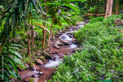 Water Flowing in Champa Thong Waterfall photo