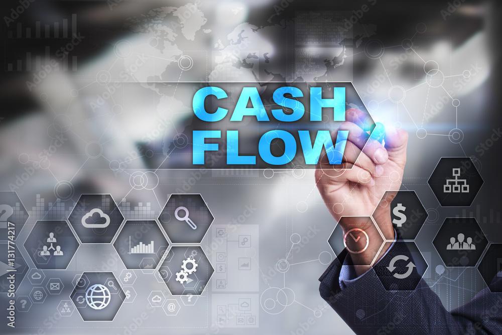 Businessman is drawing on virtual screen. cash flow concept. Businessman is drawing on virtual screen. cash flow concept.
