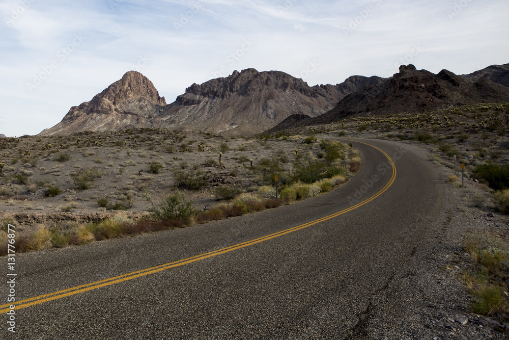 Empty desert road - Route 66 Empty desert road - Route 66