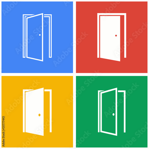 Door icon set.