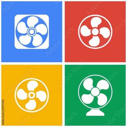 Fan icon set.