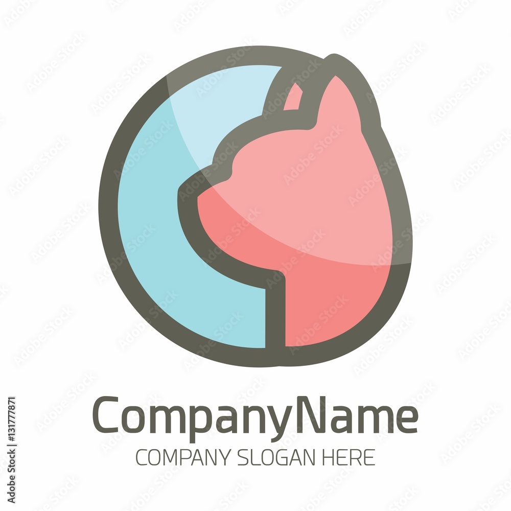 Obraz premium Cat icon logo template