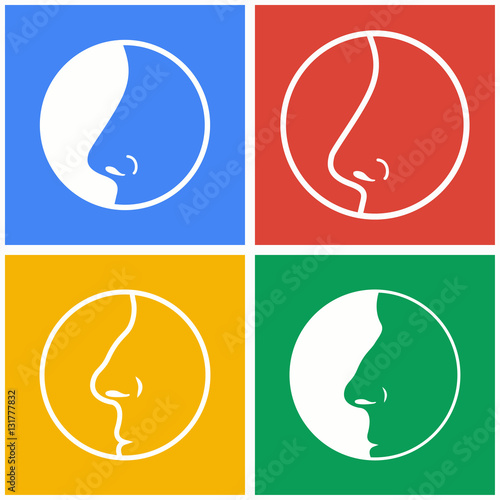 Nose icon set.