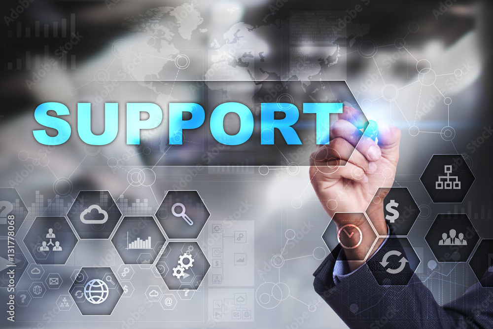 Businessman is drawing on virtual screen. support concept. Businessman is drawing on virtual screen. support concept.