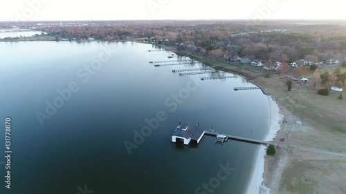 Aerial Flight Around the Choptank River in Cambridge Maryland photo