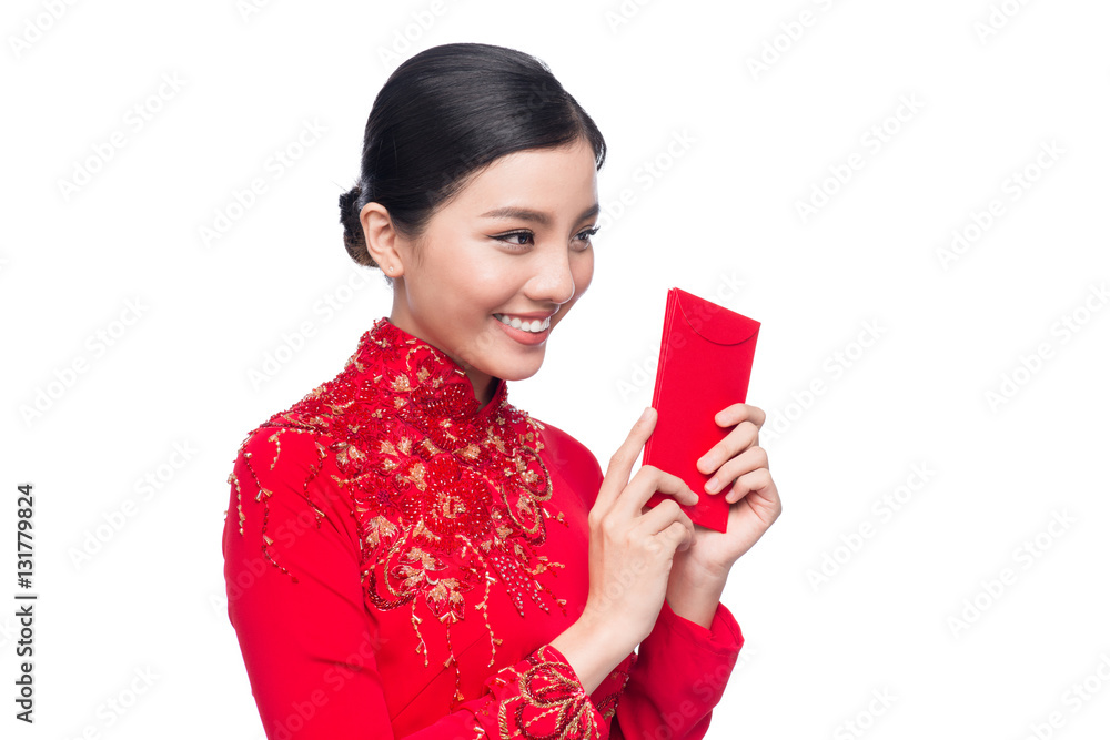 Portrait of a beautiful Asian woman on traditional festival cost Portrait of a beautiful Asian woman on traditional festival cost