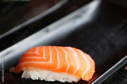 One salmon nigiri