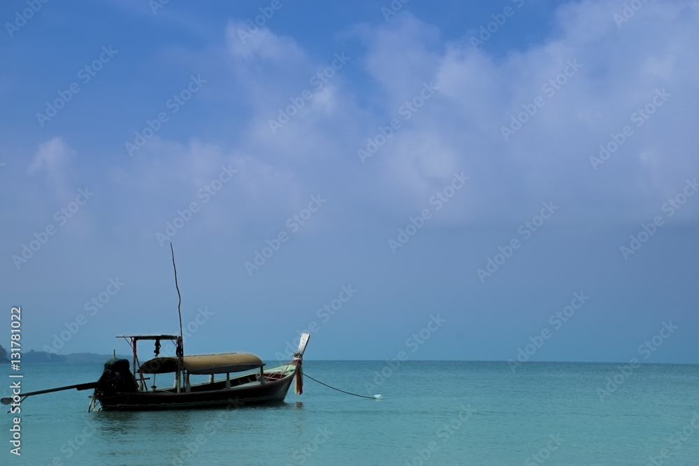 The fishing boat at Krabi, Thailand