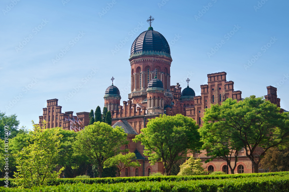 Naklejka premium Facade of the Chernivtsi National University