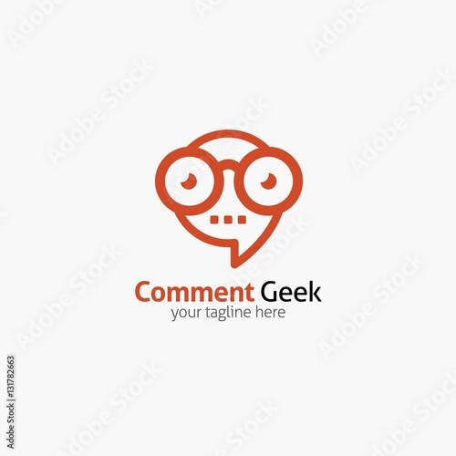 Geek Logo Vector Design Illustration. Suitable for company logo. Suitable for product business