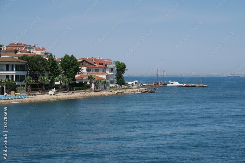 Kinaliada, Istanbul - The Beach near the Port of Prince Island Kinali and the Marmara Sea