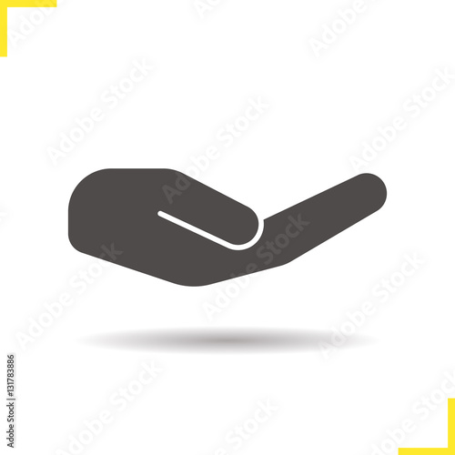 Begging hand esture icon