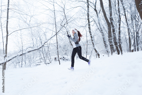 Young woman on morning jog