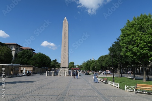 Theodosian Obelisk from Egypt, at the Hippodrom of Constantinople in Istanbul, Turkey