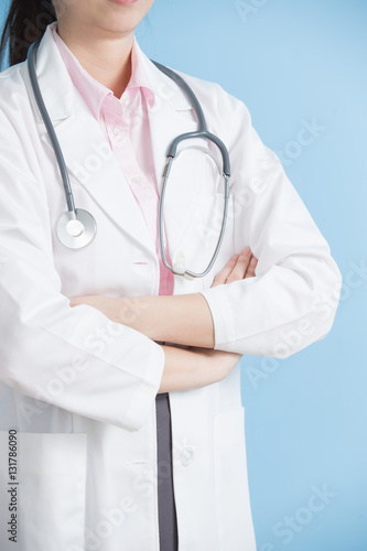 woman doctor cross her arm