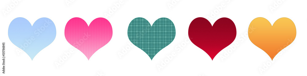 Obraz premium Hearts collection vector 