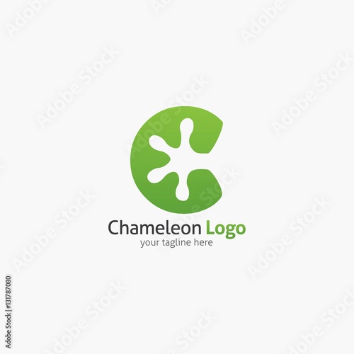 Chameleon logo design template. Vector illustration