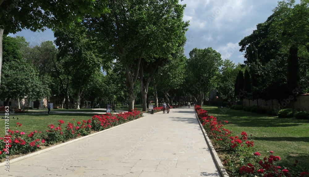 Park Outside Topkapi Palace in Istanbul, Turkey