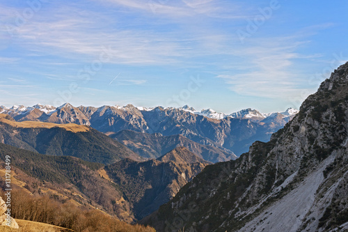 A view of the mountains of Val Brembana from Valtorta