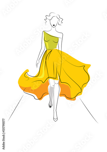 fashion model on podium