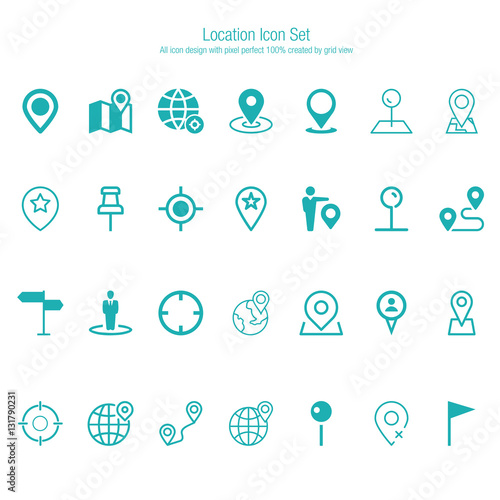 Location Icon Set.