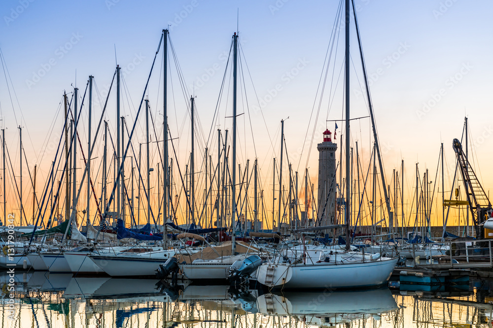 Port de plaisance à Sète, Hérault, Languedoc, Occitanie en France foto