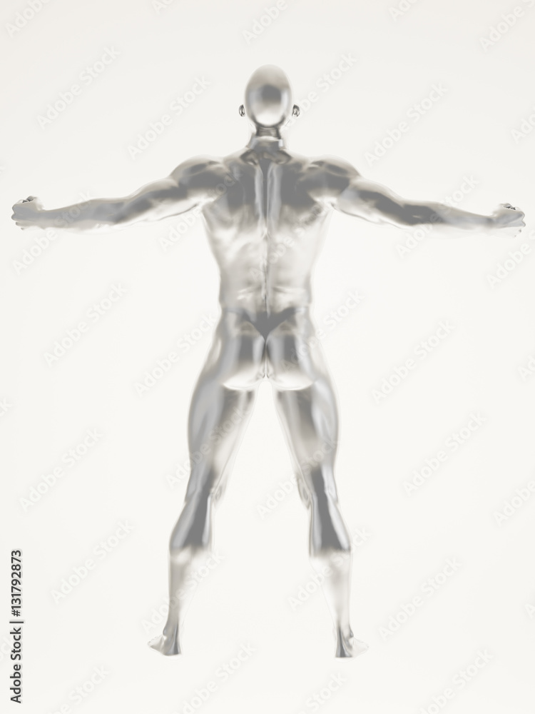 Silver man body