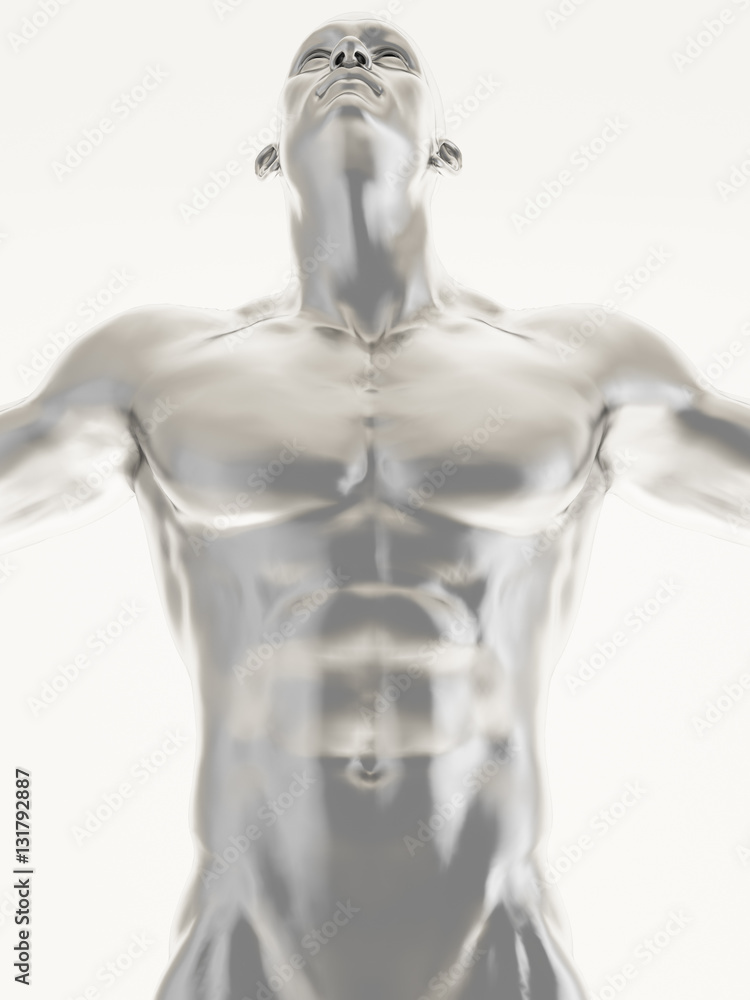 Silver man body