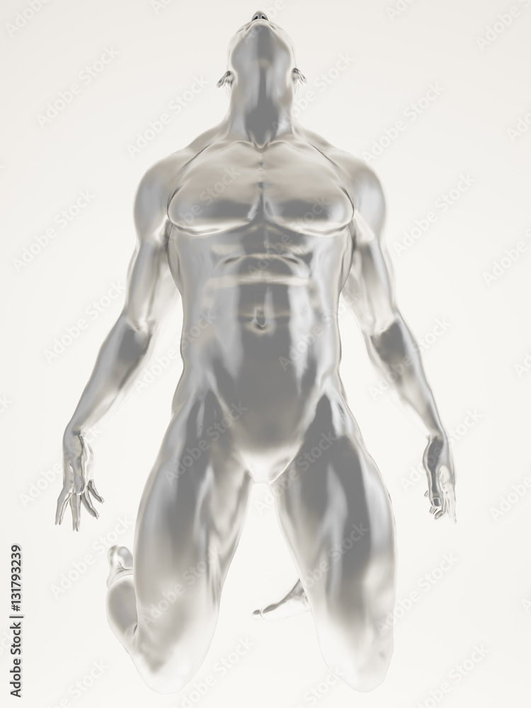 Silver man body