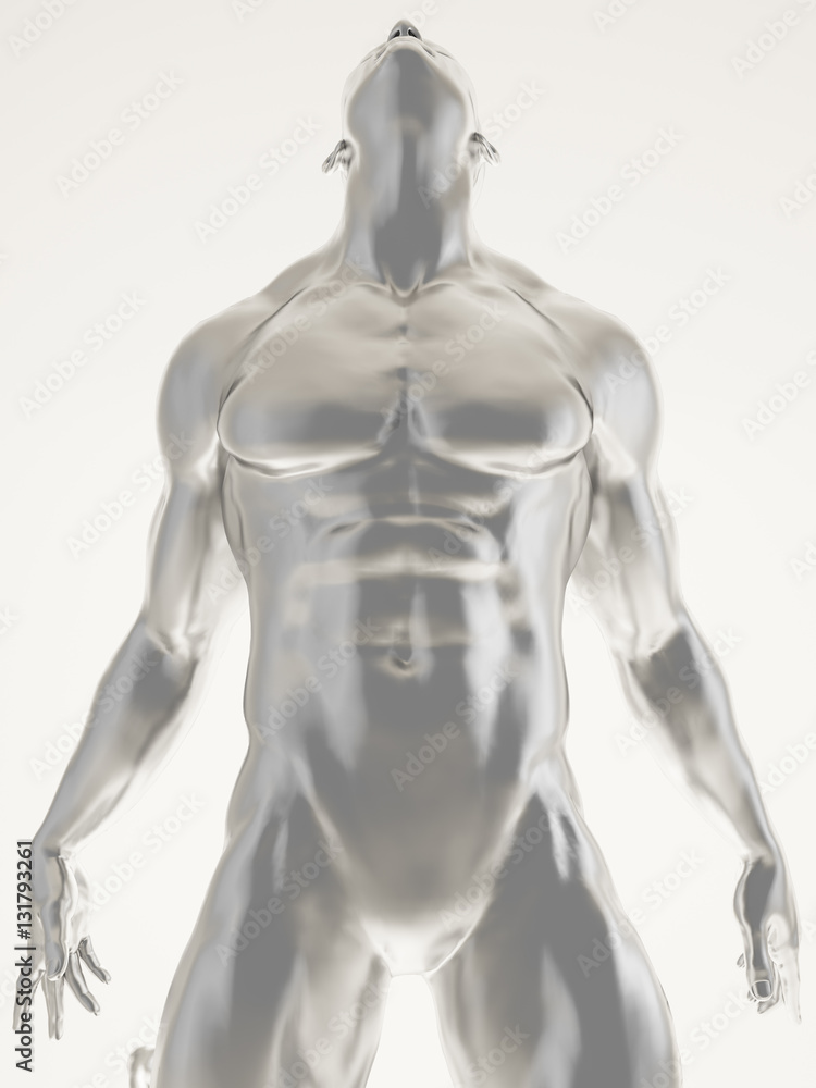 Silver man body