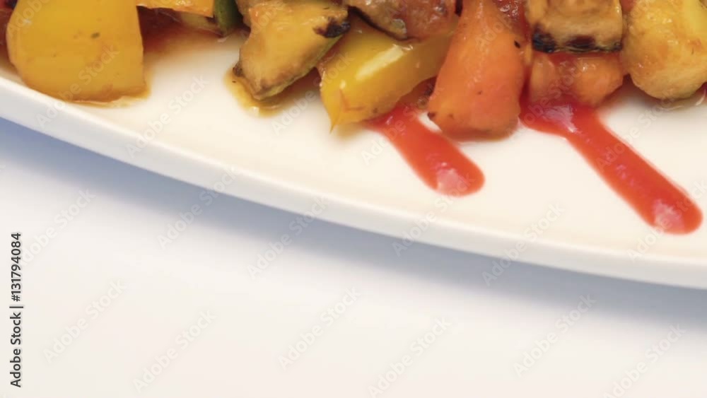 Background of plate of vegetables ragout Background of plate of vegetables ragout