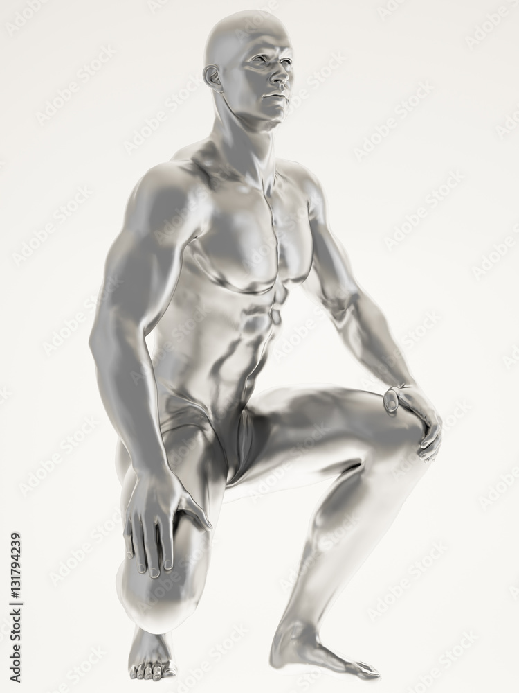 Silver man body