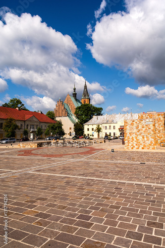 Marketplace in Olkusz (Poland) photo