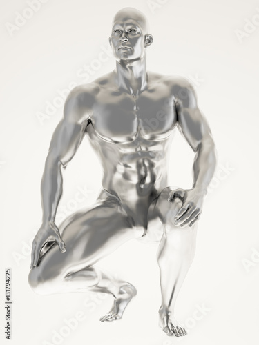 Silver man body